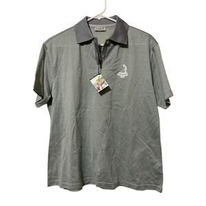 Como Sport Polo Shirt Italy Golf Lightweight Cotton Size XL Blueish Gray